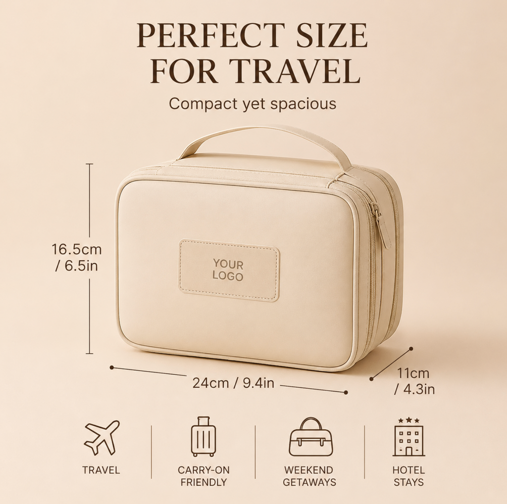 Chic Multi-Pocket Travel Cosmetic Organizer Bag