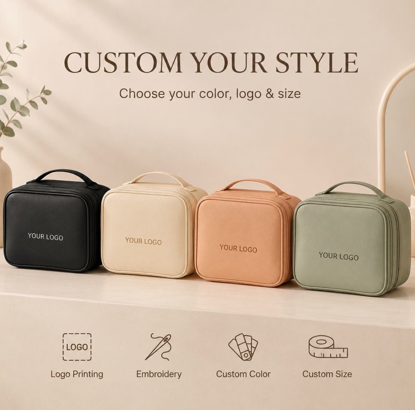 Chic Multi-Pocket Travel Cosmetic Organizer Bag