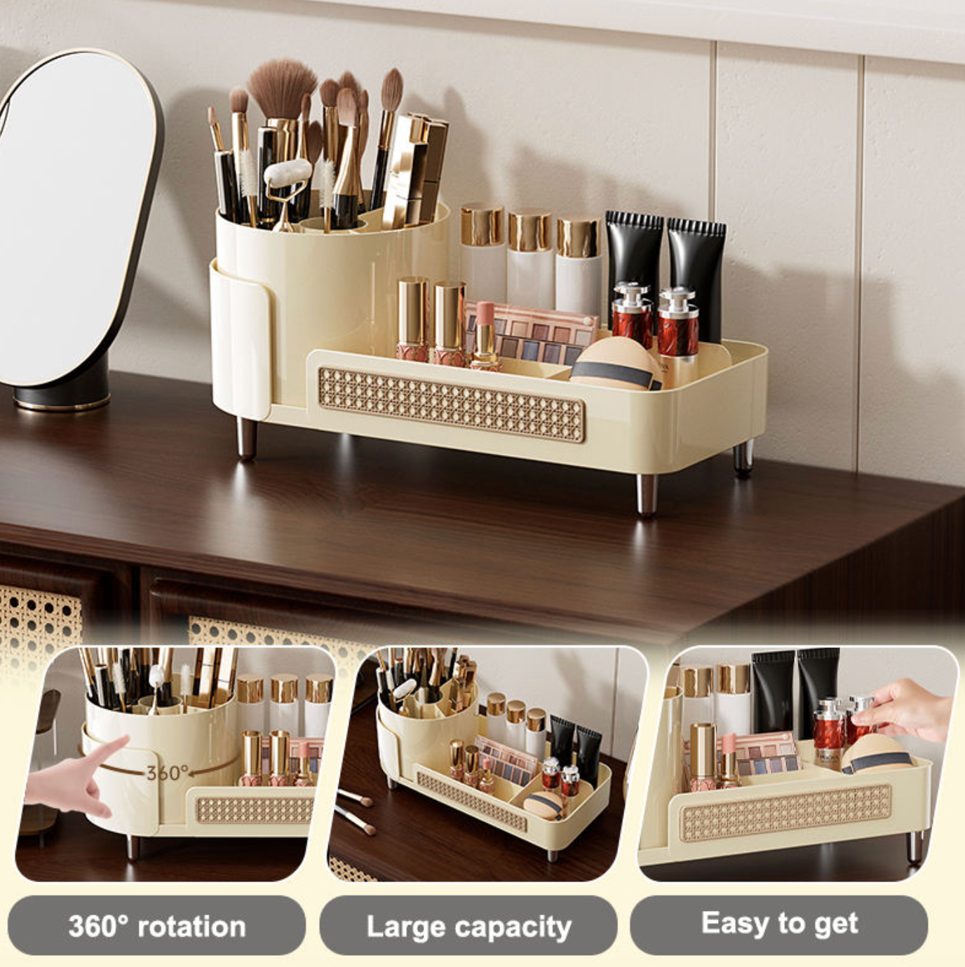 Elegant Clear Cosmetic & Makeup Organizer