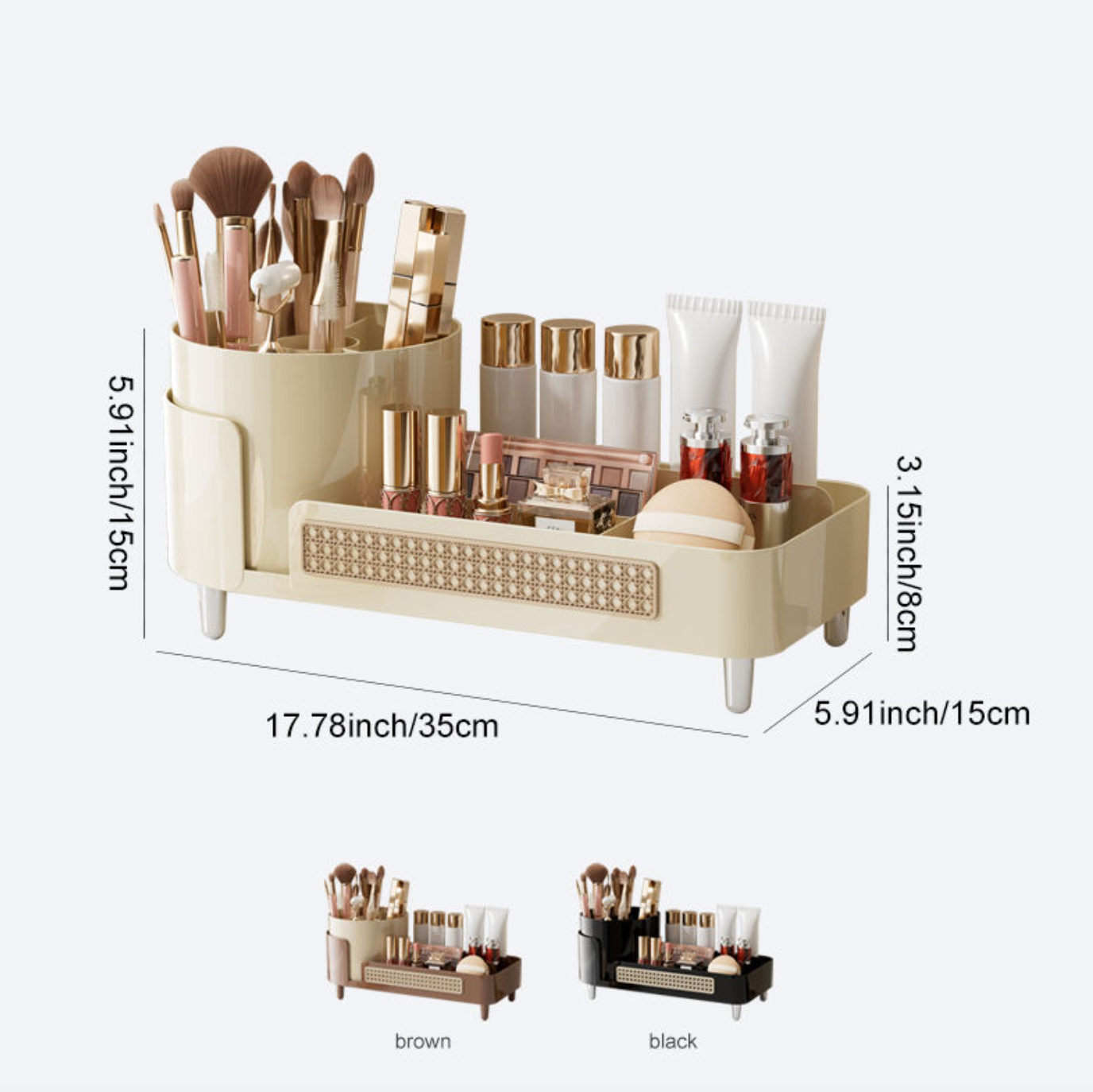 Elegant Clear Cosmetic & Makeup Organizer