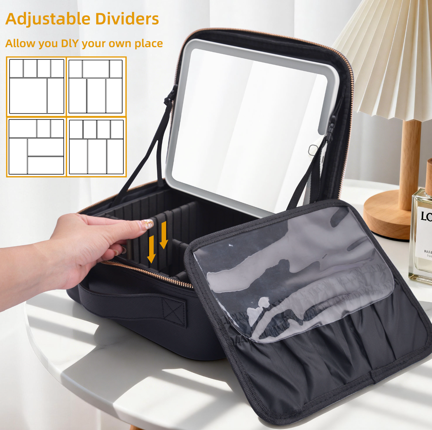 Luxe PU Leather Makeup & Cosmetic Organizer Bag