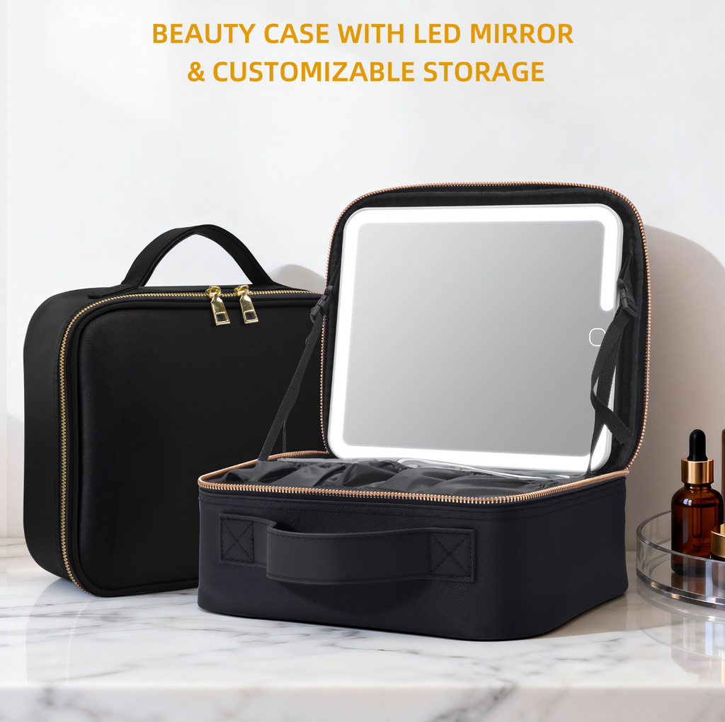Luxe PU Leather Makeup & Cosmetic Organizer Bag