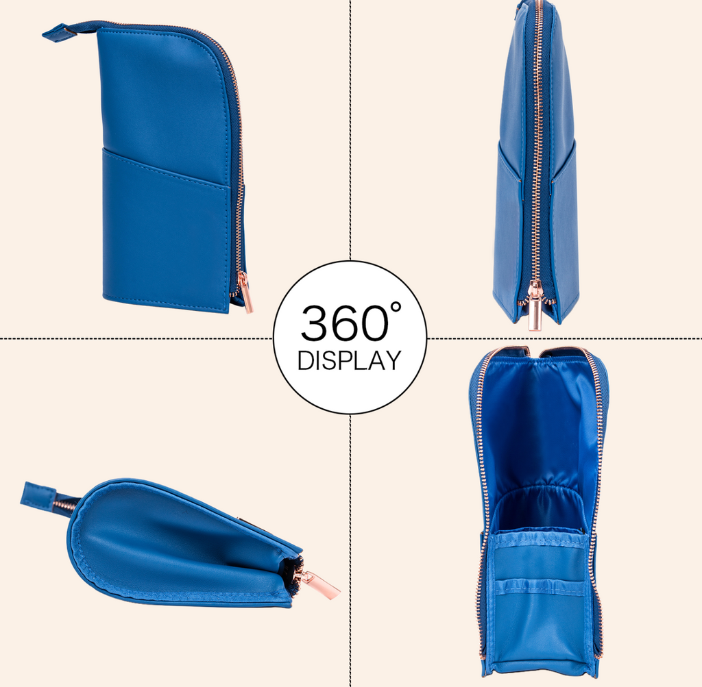 Luxe Roll-Up PU Leather Jewelry & Cosmetic Organizer