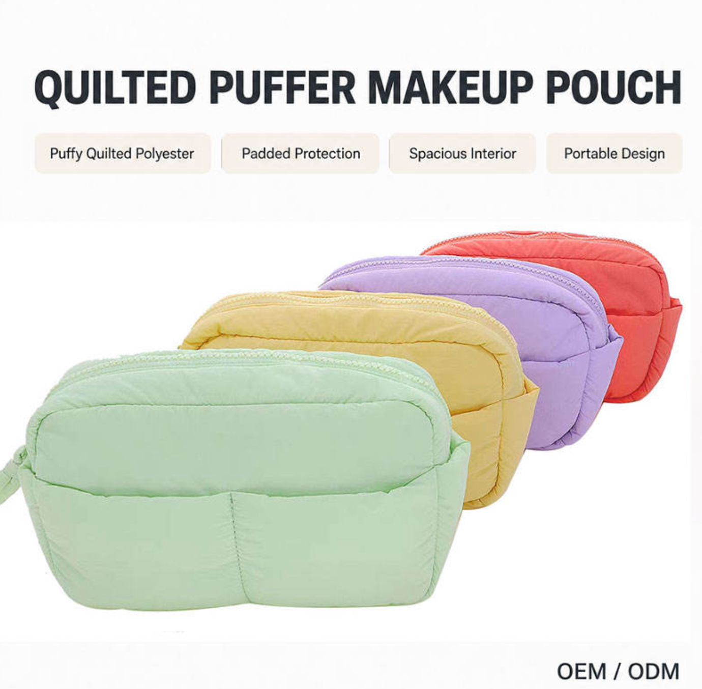 Mini Quilted Luxe Cosmetic Pouch