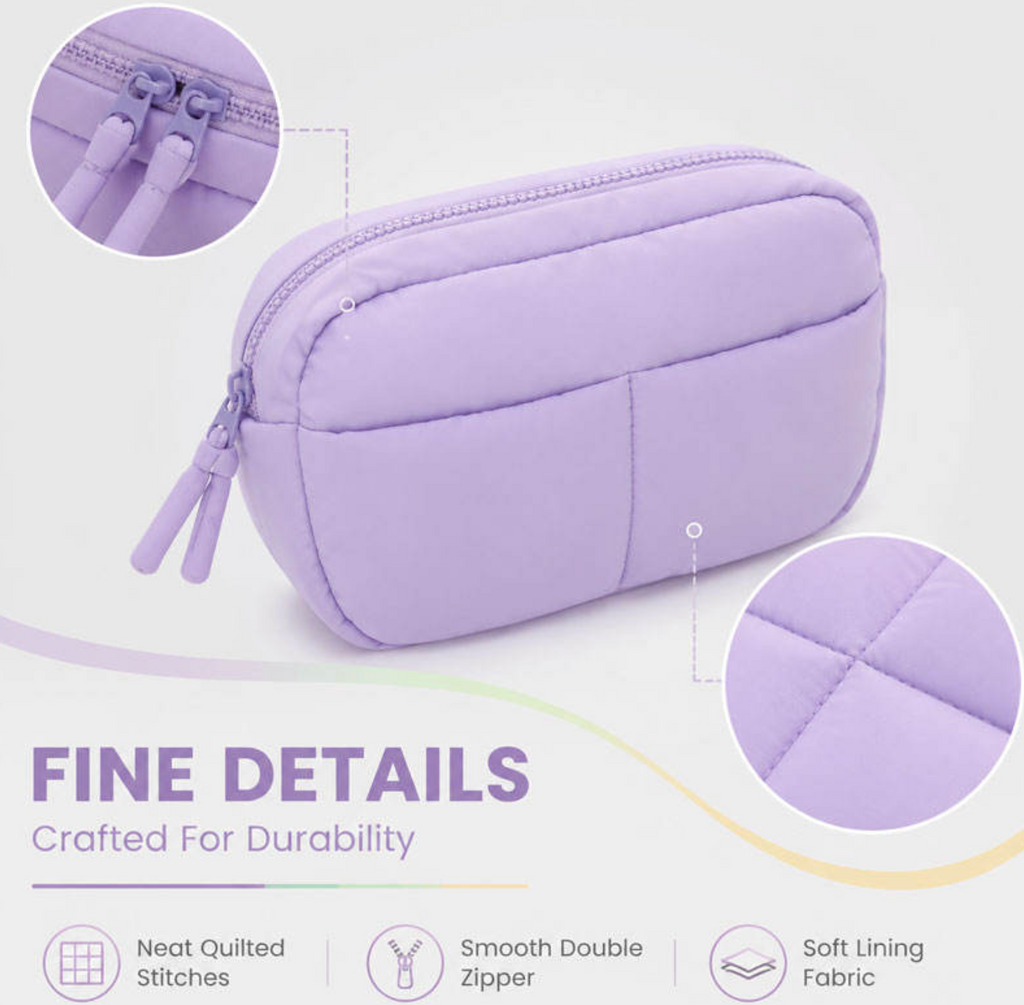Mini Quilted Luxe Cosmetic Pouch
