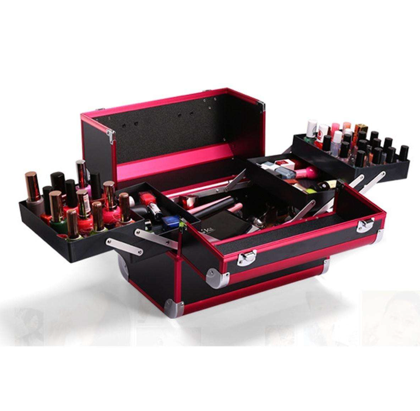 Professional Lockable Aluminum Makeup Organizer Case