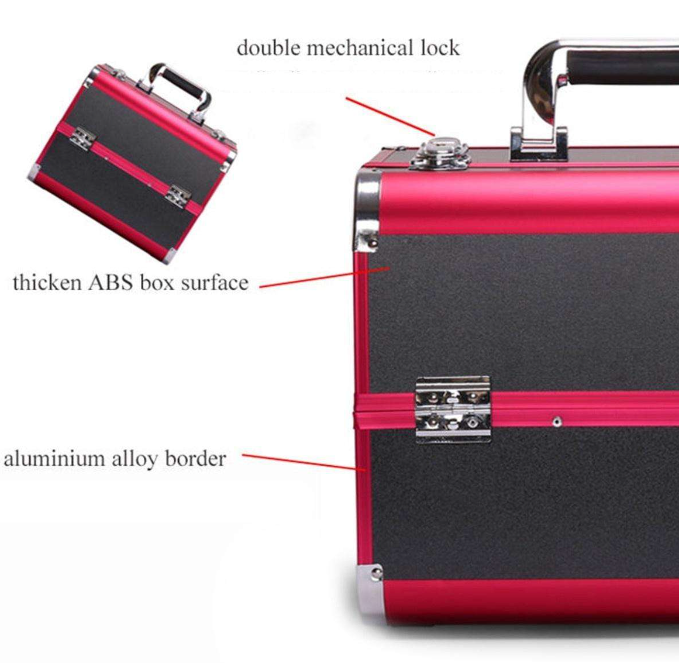 Professional Lockable Aluminum Makeup Organizer Case
