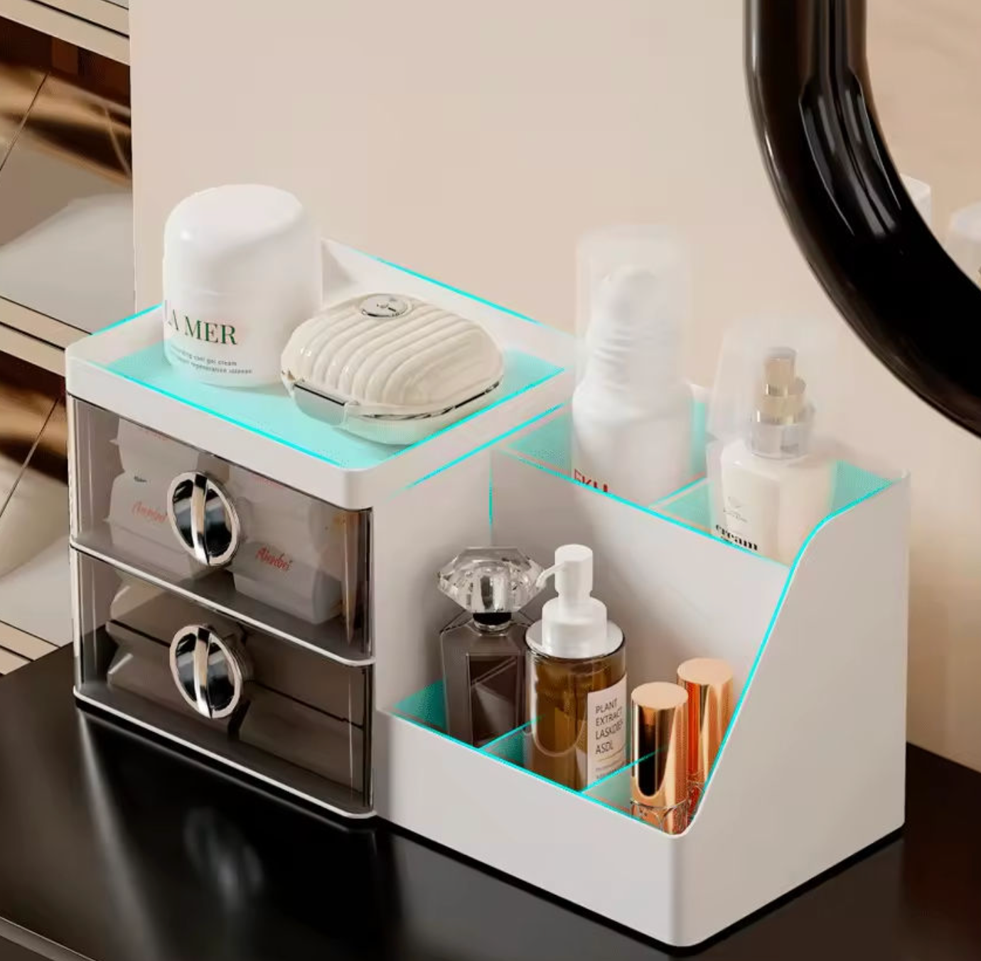 Luxury Double Multifunction Cosmetics Organizer