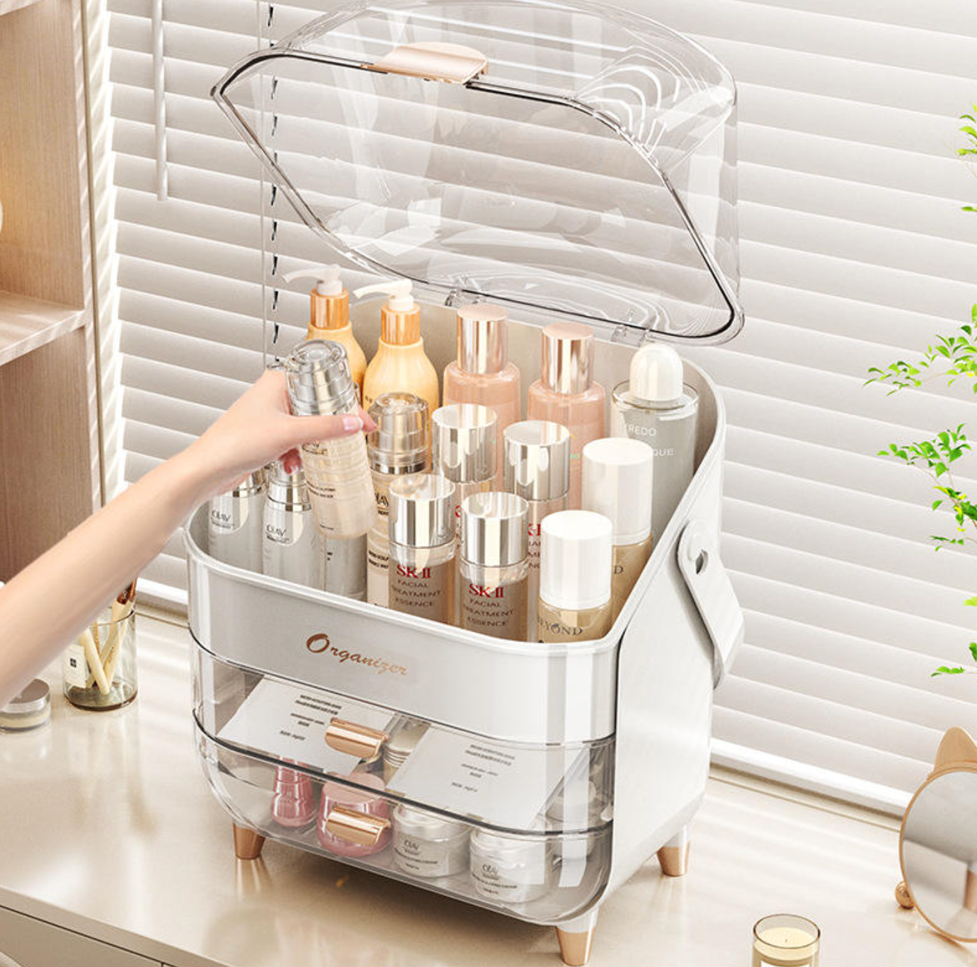 Luxe Multifunctional Desktop Makeup Organizer